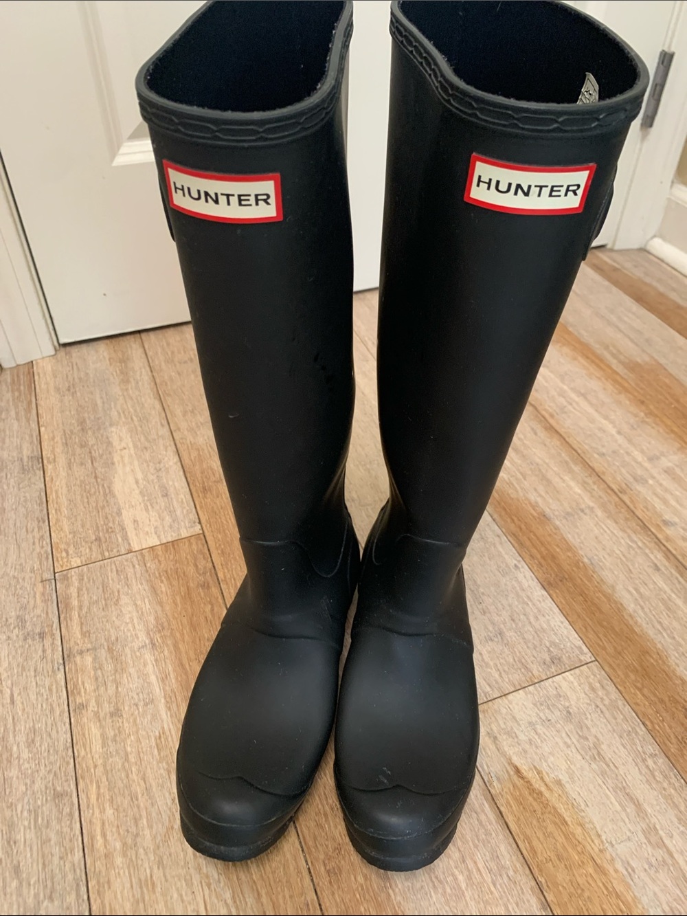 Hunter Black Tall Waterproof Rain Boots